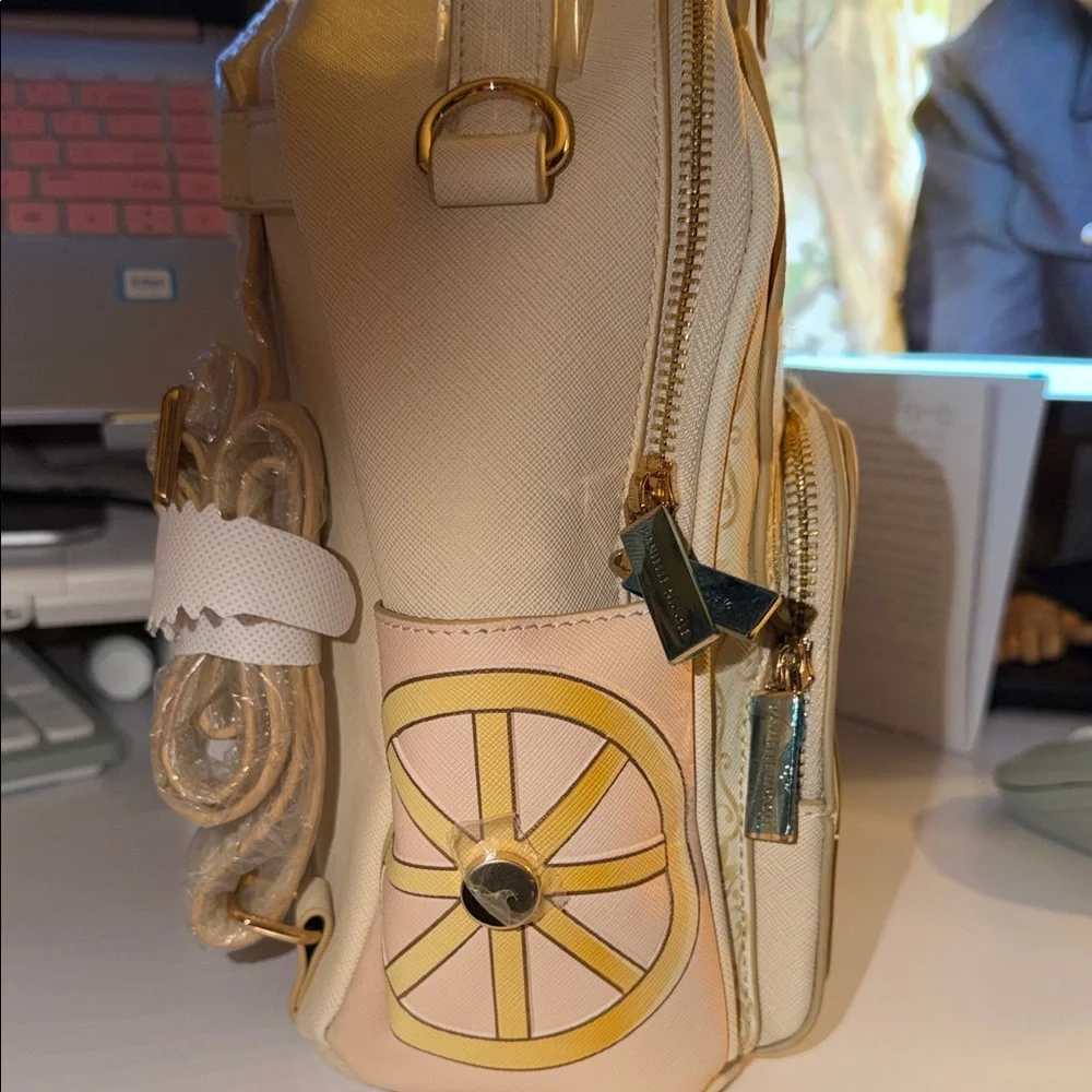 Danielle Nicole Princess Tiana & Prince Charming Mini Backpack - Cream & Gold - Picture 4 of 6